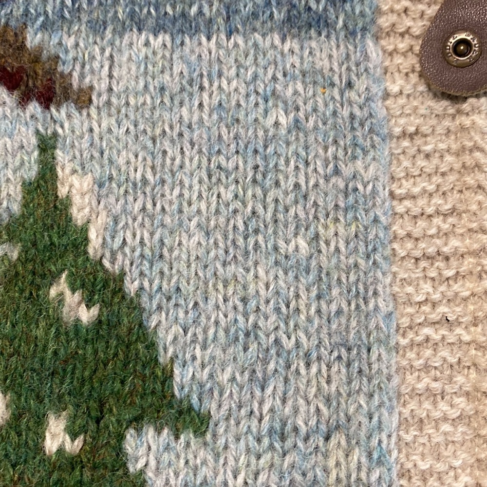 Vintage 90s Y2K Novelty Sleeveless Sweater Sweater Vest. Dog Skiing Cabin Geese - Picture 13 of 14
